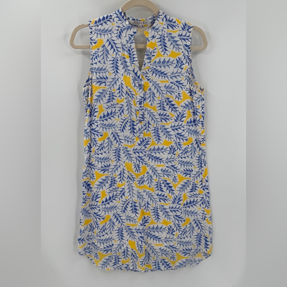 Joy Joy Vine Print Sleeveless Summer Dress Small